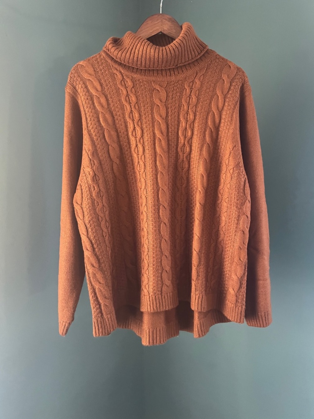 Cozy Cable Knit Turtleneck Sweater warm brown Northstyle